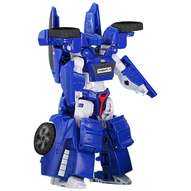 또봇Y 미니 자동차 변신 로봇 어린이 장난감 선물, 1개, 블루