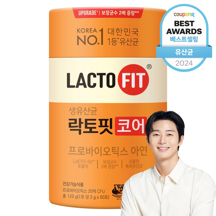 종근당 락토핏 생유산균 코어 1통(2개월분) 생 유산균, 120g, 1개