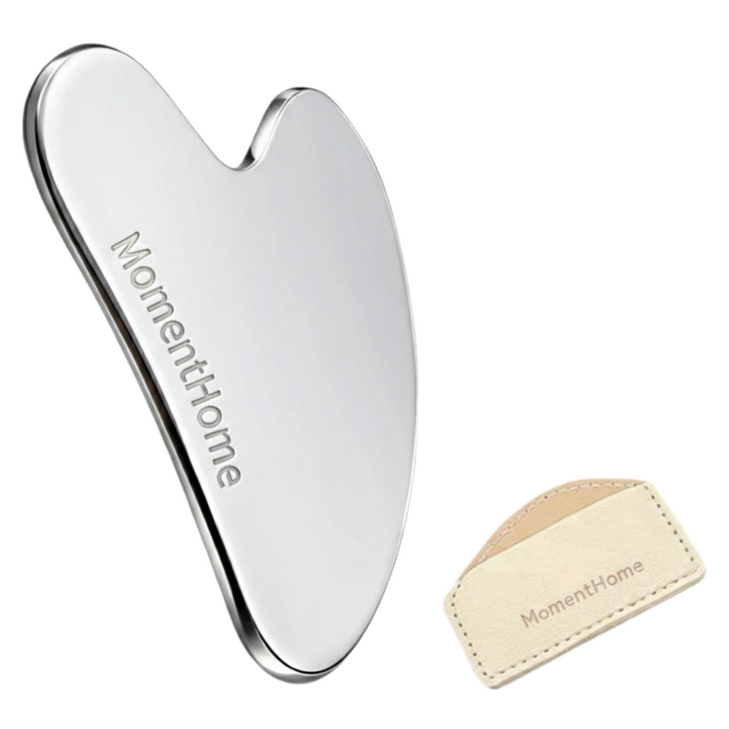 모먼트홈 전신 두피 페이스 경락 괄사 마사지기  고급 가죽케이스 세트