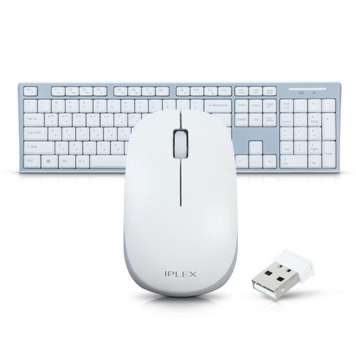 아이플렉스 무선 마우스키보드 세트 RK3000C, RK3000C, 화이트, 일반형