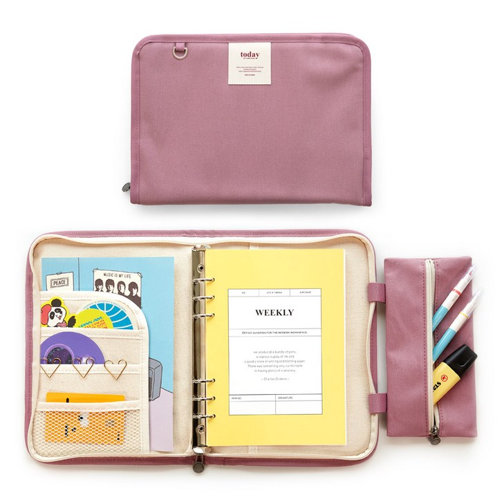 퍼니메이드 캔버스 6공 다이어리 커버 A5 세트