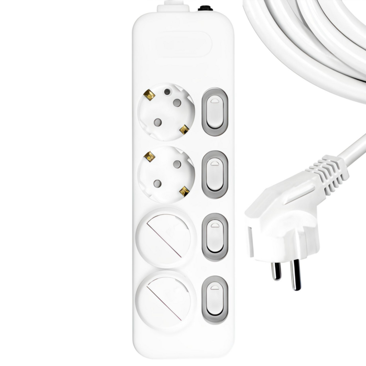 써지오 개별 스위치 멀티탭 4구 DH1648MT  안전커버 2p