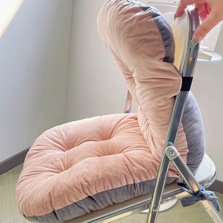 모더린 풀커버 푹신한 등받이 의자 방석 43cm, 1.라이트 핑크 모더린 풀커버 푹신한 등받이 의자 방석 43cm, 1.라이트 핑크