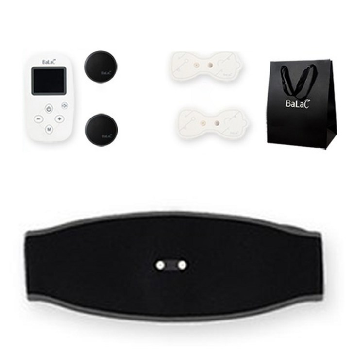 발락 EMS 저주파 무선 복부 허리 배 마사지기 뱃살도둑 벨트 마사지 세트, 마사지 복대 패키지