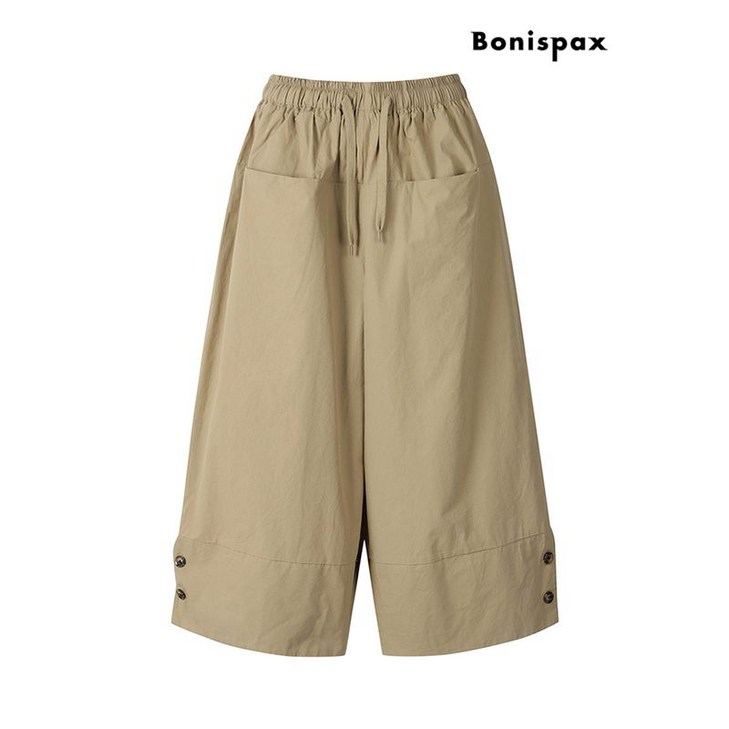 보니스팍스 앞 포켓 와이드 밴딩 팬츠  XP4PT004M0