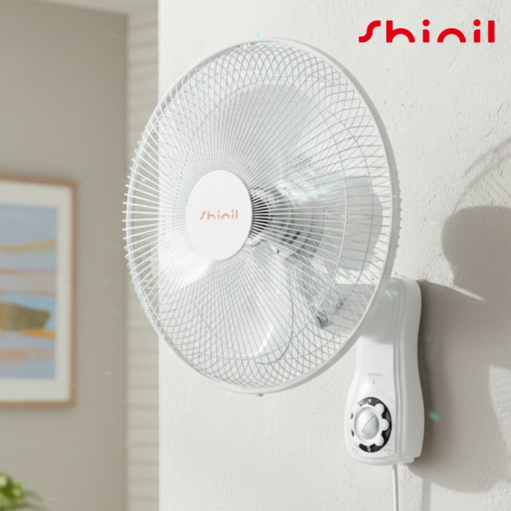 신일 벽걸이선풍기 리모컨 저소음 가정용 업소용 거실 화이트실버, SIF16WAA