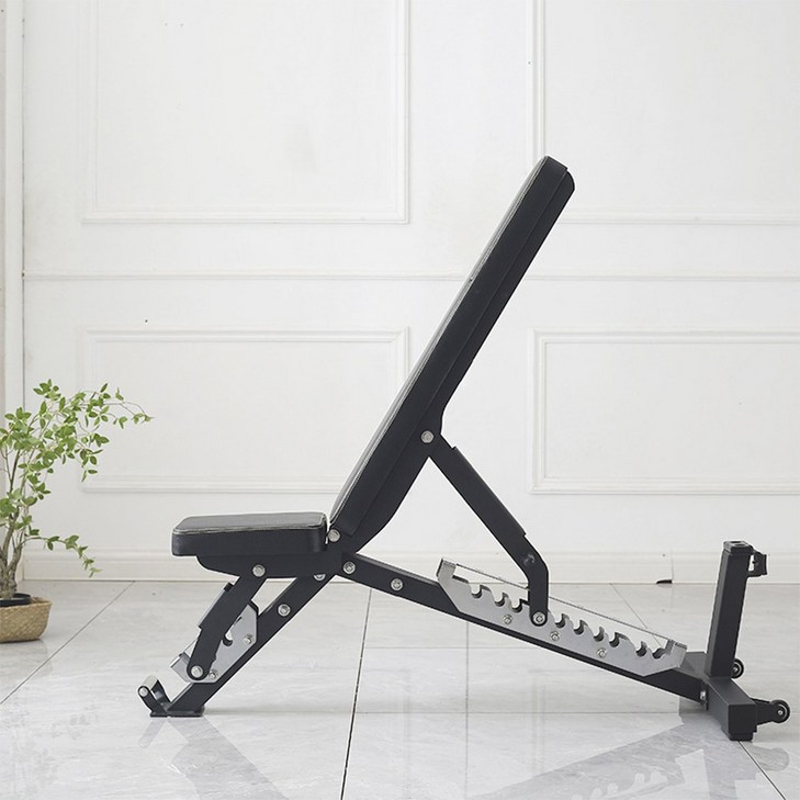 상업용 조정 가능한 무게 운동 벤치 플랫 접이식 경사 감소 덤벨, Bla, 1개