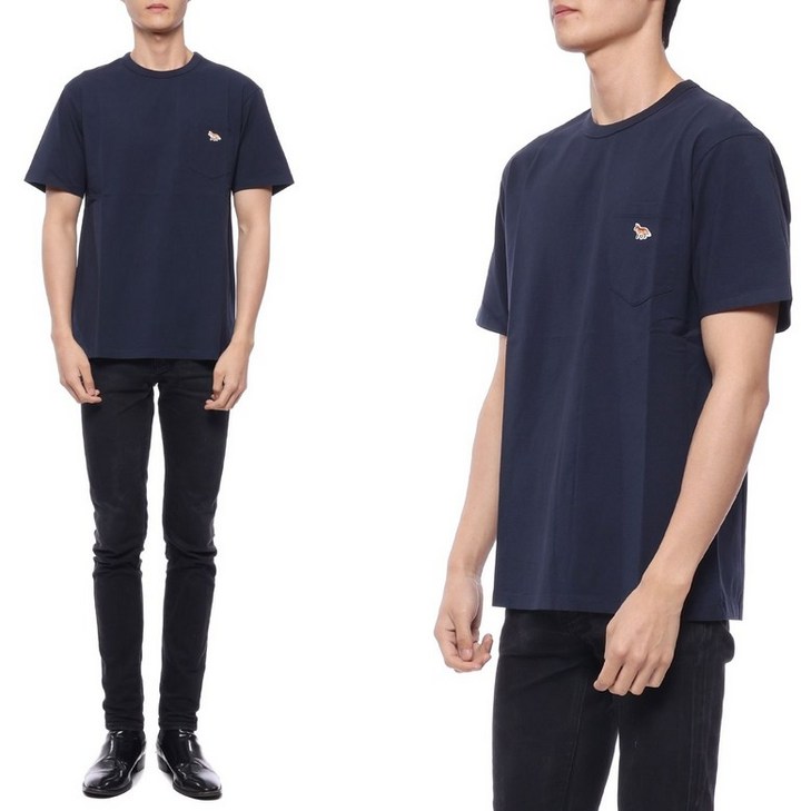 백화점출고 메종키츠네 22FW 남성 프로필 폭스 반팔티셔츠 GM00116KJ8P48022F