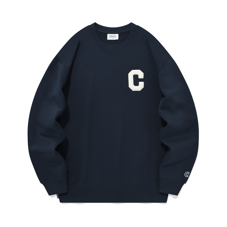 커버낫 본사C 로고 맨투맨 네이비