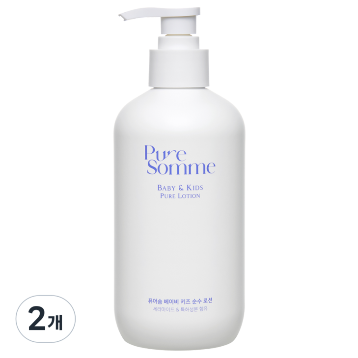 퓨어솜 베이비 키즈 아토 케어 특허성분 민감성 진정 순수 로션, 2개, 360ml