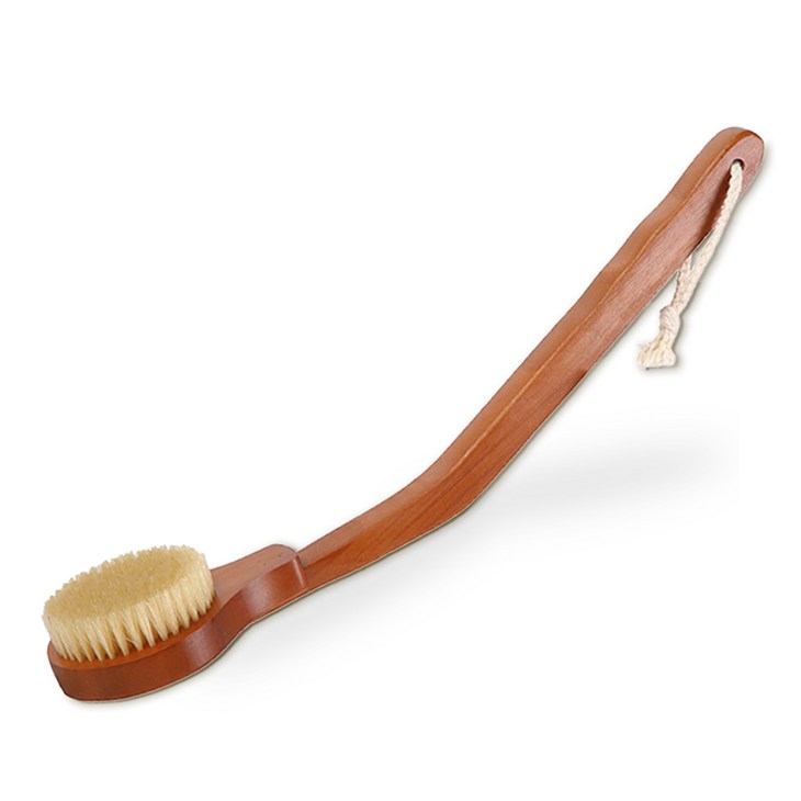 레토 원목 커브형 돈모 대나무 바디브러쉬 LLHB01