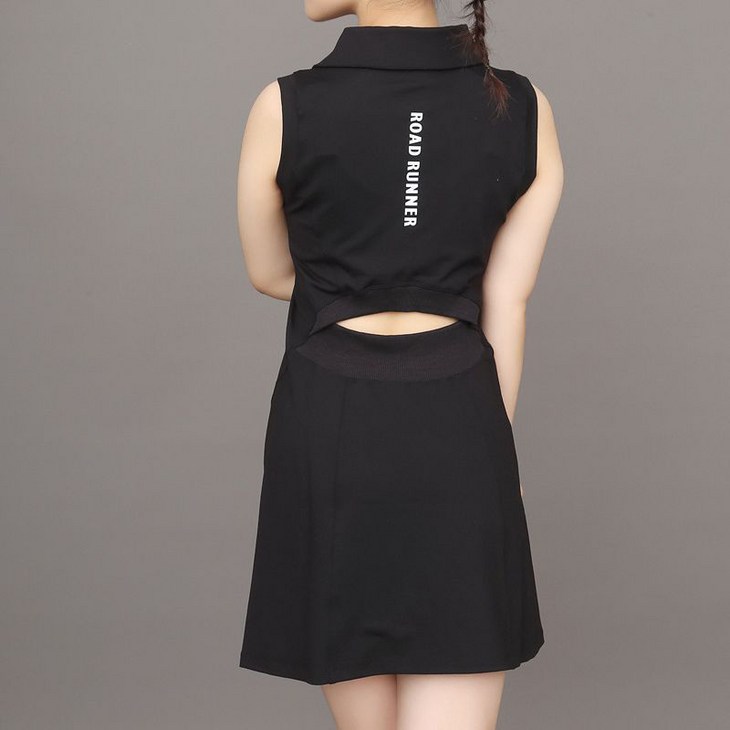 슬림소녀 여성 여름 스포츠 원피스 배드민턴 테니스 골프 캐주얼 고탄체 슬림 민소매