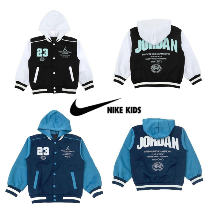 백화점 매장판 나이키 키즈 후드 봄버자켓 조던 조던23 점프맨 야구점퍼 야구잠바 자켓 남아옷 여아옷 간절기 자켓