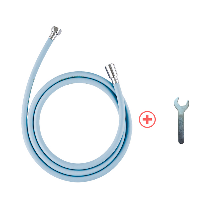 바스럽 국산 파스텔톤 PVC 샤워호스 샤워기호스  스패너 물때 X, 꼬임 X, 냄새 X, 3m, 블루