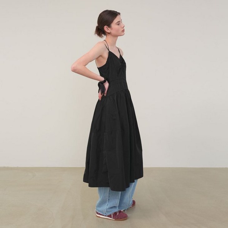 백화점판 온앤온 인기 리본 셔링 슬리브리스 원피스 NEW336 하객룩 데이트룩