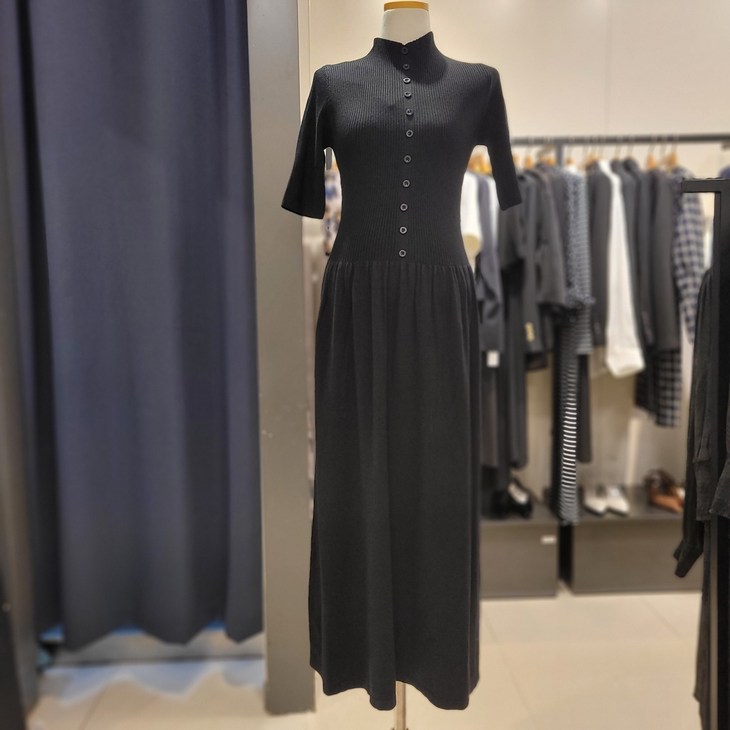 제시뉴욕 산본 목폴라 골지 스판 니트 롱 원피스