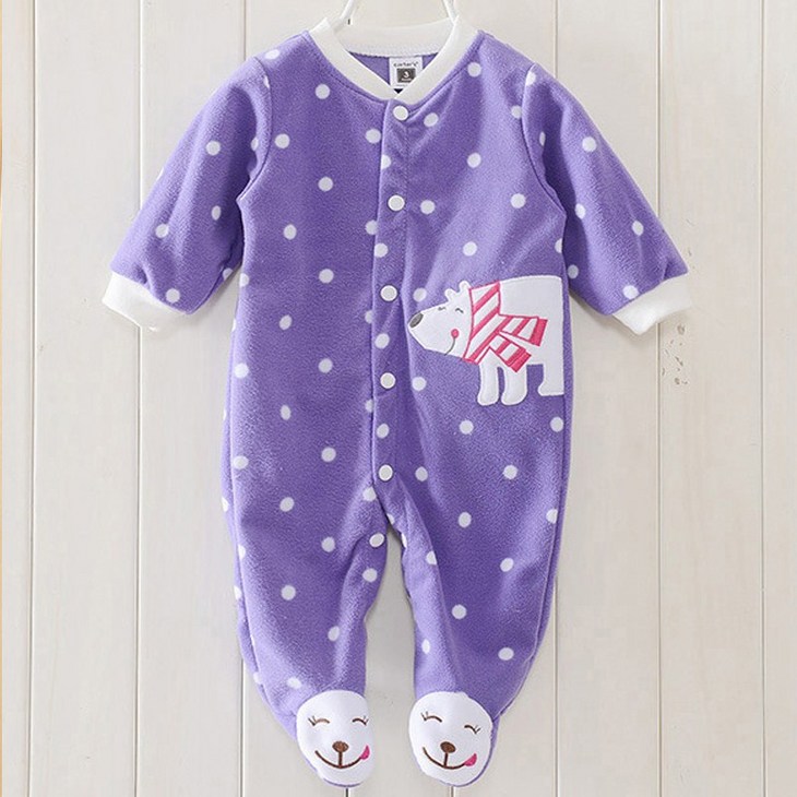 꼬꼬몽 유아용 아기 긴팔 기모 우주복