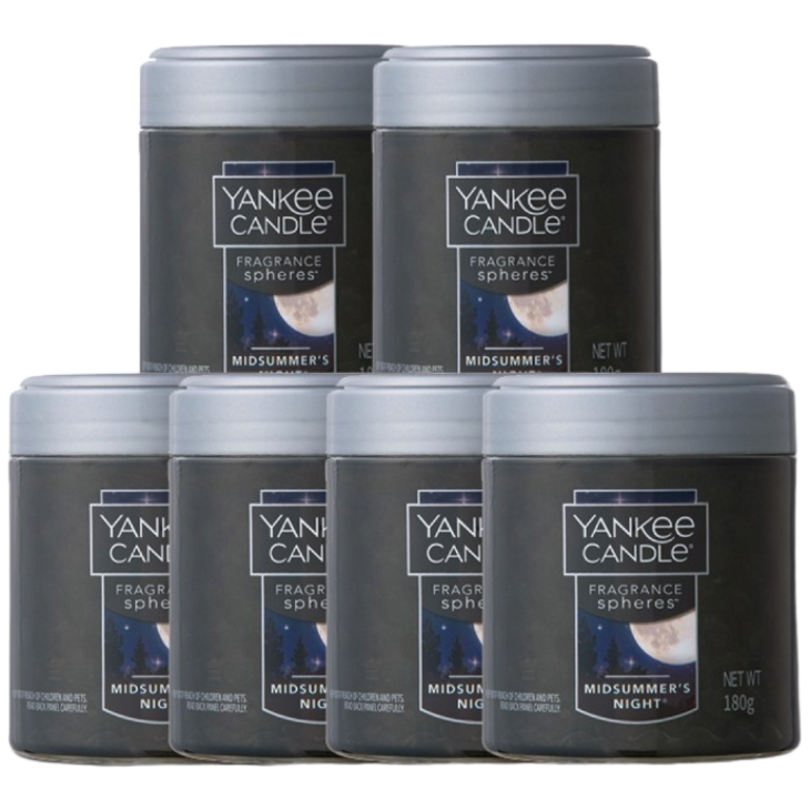 6EA 세트 무료배송 양키캔들 정품 프래그런스 스피어스 차량용방향제, 6개, 스피어스 미드썸머나잇