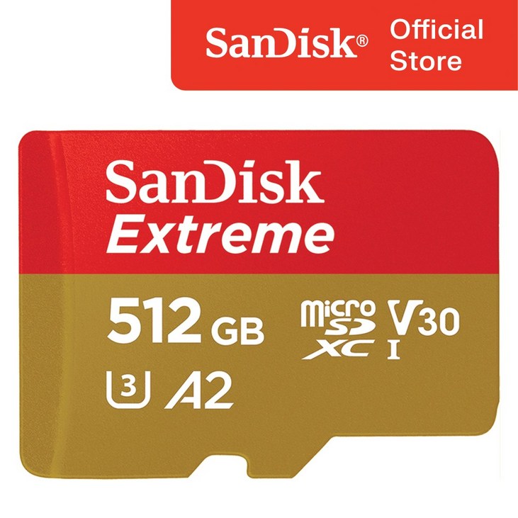 샌디스크 익스트림 마이크로 SD 카드 / 메모리 케이스, 512GB
