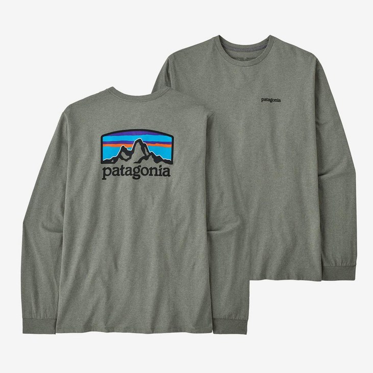 [백화점매장 정품출고] 파타고니아 남여공용 맨투맨 티셔츠 23년 FW 멘즈 롱슬리브드 피츠로이 허라이즌즈 리스판서빌리티( 38514O7DG )