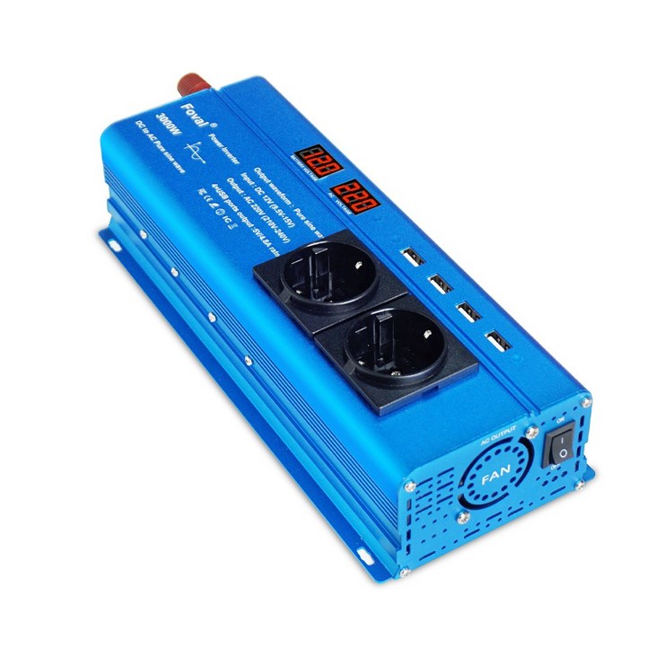 녹원LVYUAN 순수정현파 인버터 1500W3000W 12V 220V 차량용 캠핑용 차박 캠핑 자동차 인버터, 1개