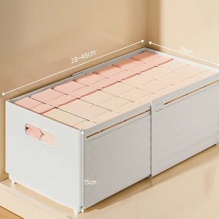일상가 길이조절되는 심플한 고급형 접이식 팬트리 정리함 트레이 3PCS, 1개, 화이트 일상가 길이조절되는 심플한 고급형 접이식 팬트리 정리함 트레이 3PCS, 1개, 화이트