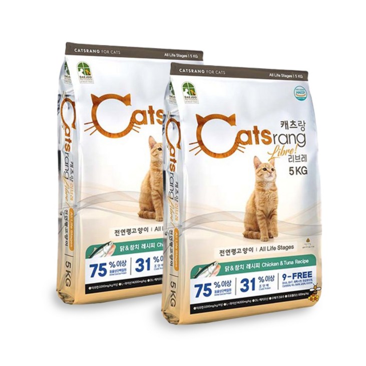 캐츠랑 리브레5kg X 2개 전연령 고양이사료 고양이밥 캐츠랑 리브레5kg X 2개 전연령 고양이사료 고양이밥