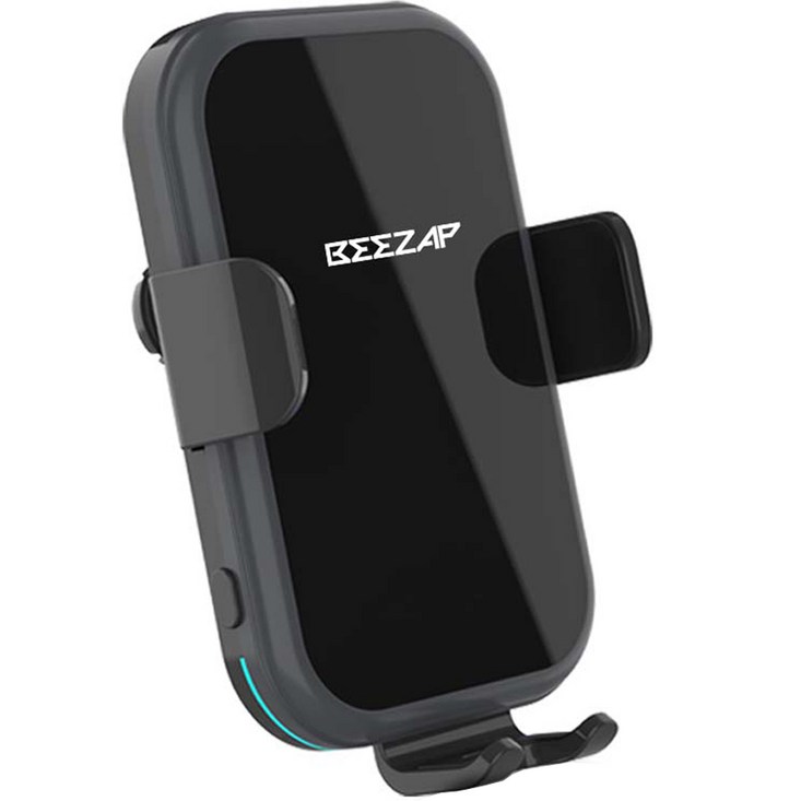 비잽 20W 듀얼코일 차량용 고속 무선충전 거치대, BZCWG20W, 블랙