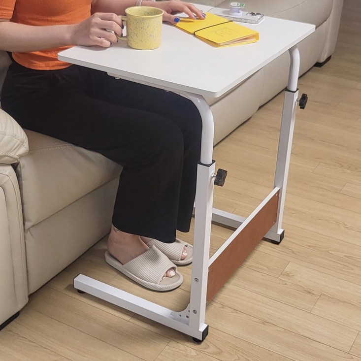 유코스 침대 거실 이동식 협탁 티 쇼파 화이트 사이드 테이블