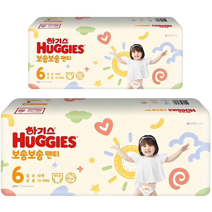 하기스 2022 보송보송 팬티형 기저귀 공용, 6단계, 80매 하기스 2022 보송보송 팬티형 기저귀 공용, 6단계, 80매
