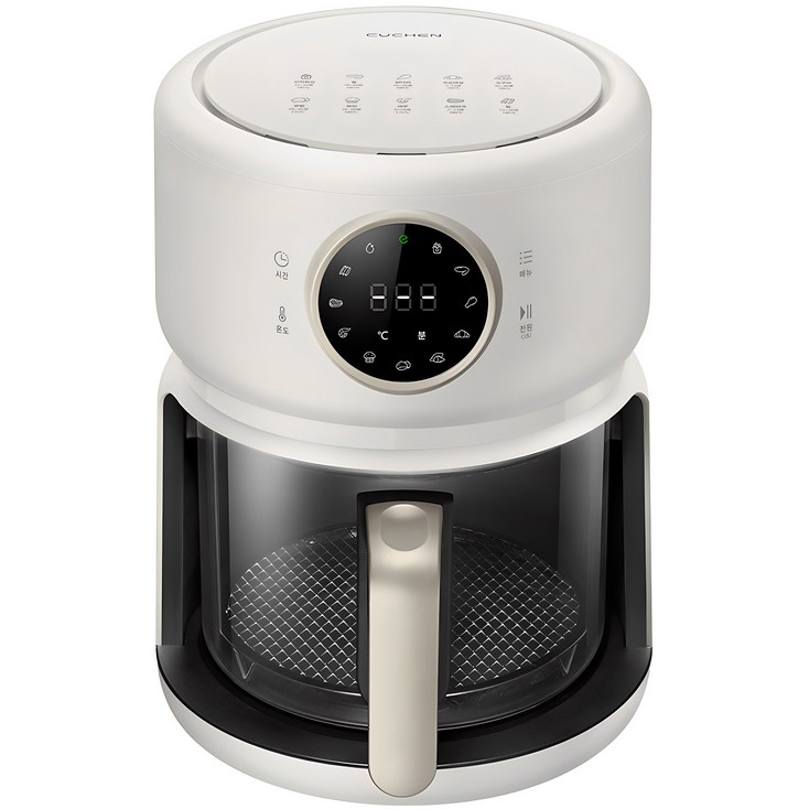 쿠첸 투명 미니 에어프라이어 3L, COVB030W, WHITE