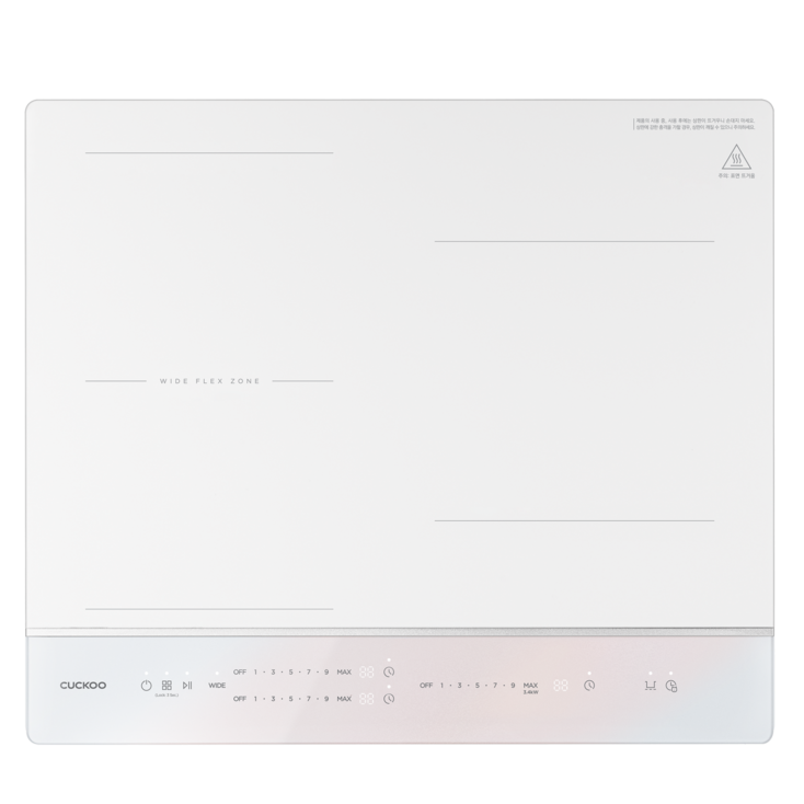 쿠쿠 빌트인 화이트 인디케이터 인덕션 레인지 오로라핑크 3구 방문설치, CIRE348FAP, 빌트인