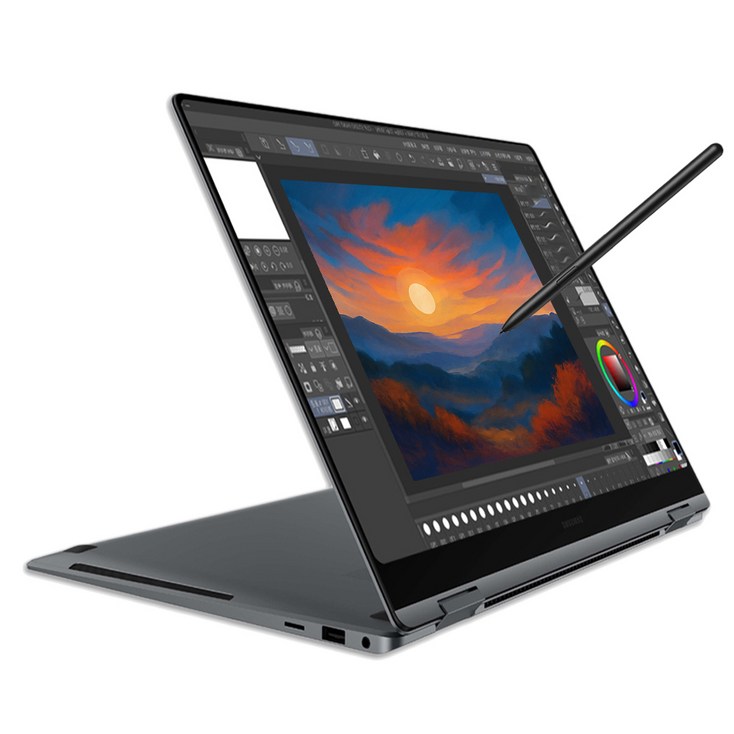 삼성전자 갤럭시북5 프로 360 NT960QHAK71A 인텔 울트라7 고해상도 16인치 AI 코파일럿 S펜 드로잉 2in1 노트북, 그레이, 갤럭시북5 프로 360, 2TB, 16GB, WIN11 Home