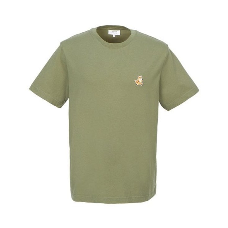 메종키츠네 컴포트 카라티 레귤러 폭스헤드 메종키츠네 볼드 반팔 크루넥 칠랙스 반팔티