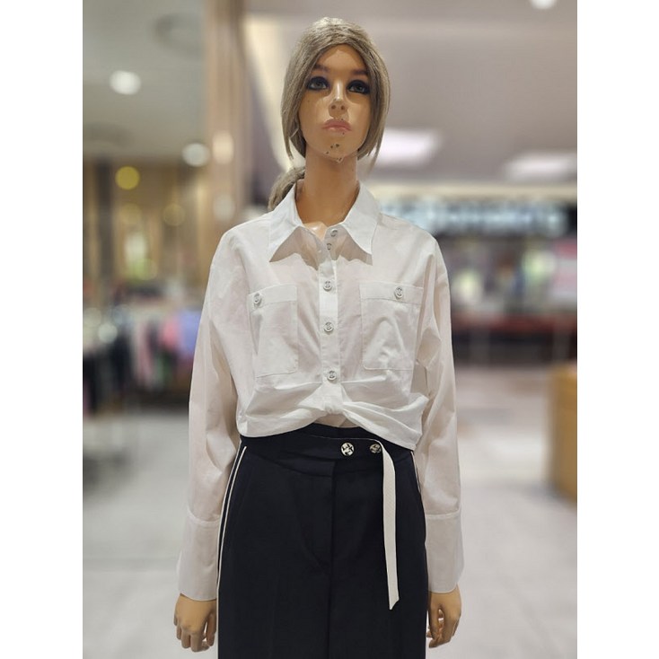 백화점 정품 에고이스트 블라우스 패션플러스 꼬임 포인트 크롭 EQ3WB263 P003255794