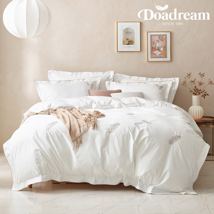 도아드림 호텔식 100수 루미 자수 이불커버2컬러