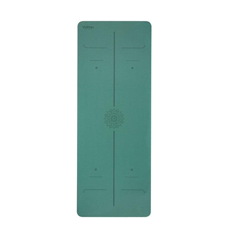 비슈누 만다라 센터라인 요가매트, 소나무색, 1개