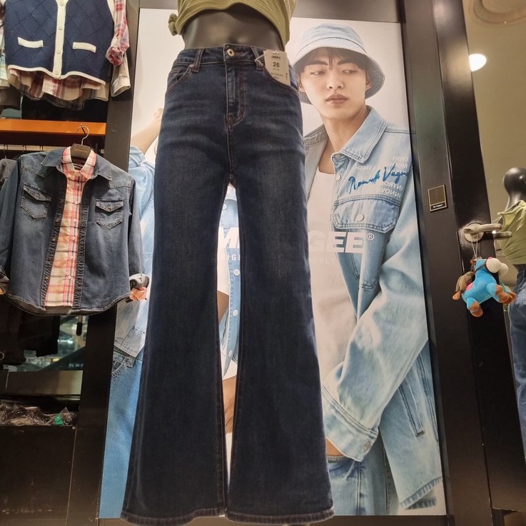 잠뱅이 여성 신상 세련미더한 여성스러운 데일리롱기장 와이드부츠컷청바지 AN1DNE265MB