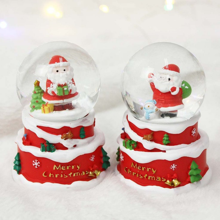 젤센 크리스마스 LED 미니 스노우볼 / 눈사람 산타 트리 케이크 인테리어 소품 선물 데코 워터볼