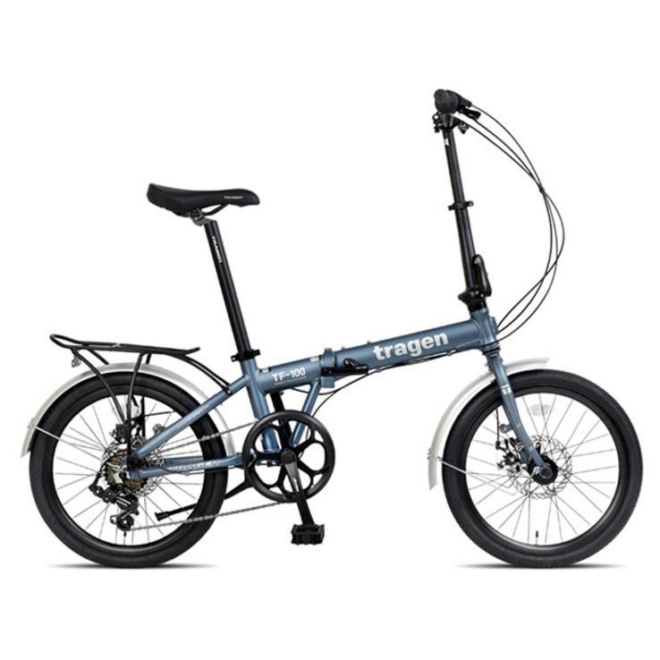 트라젠 7단 알루미늄 디스크 브레이크 접이식 자전거 미니벨로 미조립 TF-100, 블루, 150cm - 쇼핑앤샵