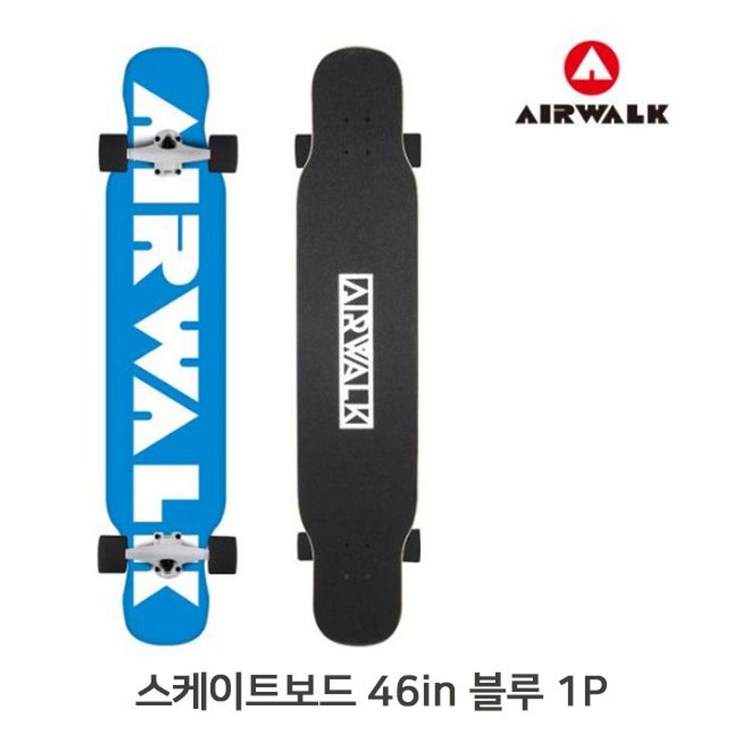 롱보드 블루 데크우드 46in 스케이트보드 에어워크, 본상품선택, 1개