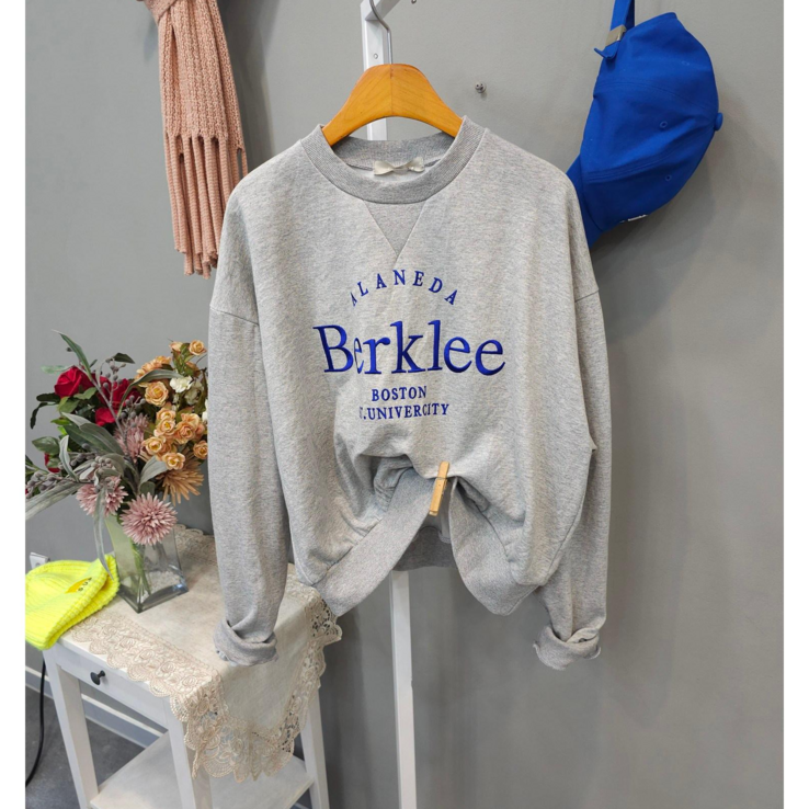 버클리자수 세미크롭 삼각맨투맨 버클리자수 세미크롭 삼각맨투맨