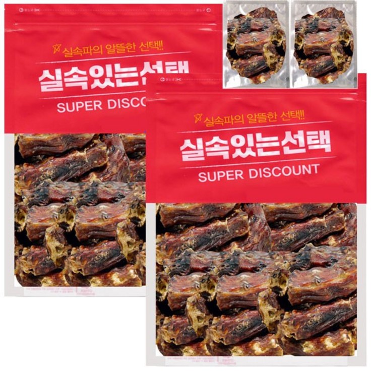 실속있는선택 오리뼈간식 대용량 500g100g 껌, 2개, 2개오리목뼈500g100g, 500g