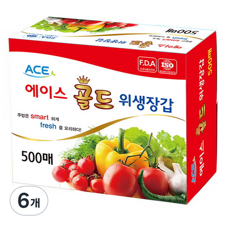 에이스 골드 위생장갑, 6개 에이스 골드 위생장갑, 6개