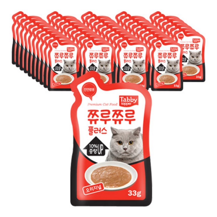 테비 쮸루쮸루플러스 고양이간식 33g 테비 쮸루쮸루플러스 고양이간식 33g