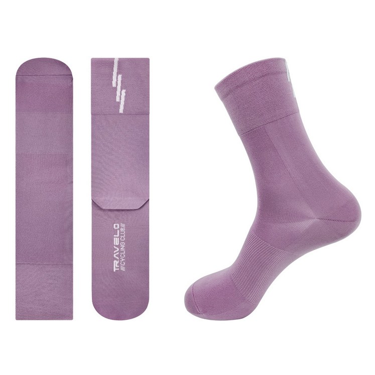 트레벨로 컴프레션 자전거 양말 2pcs, 퍼플, 2개