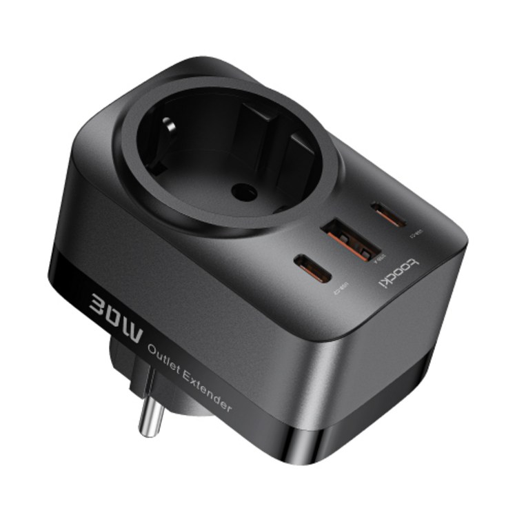Toocki GaN USB 3포트 C타입 고속충전 PD 30w 플러그 멀티 콘센트, 1개
