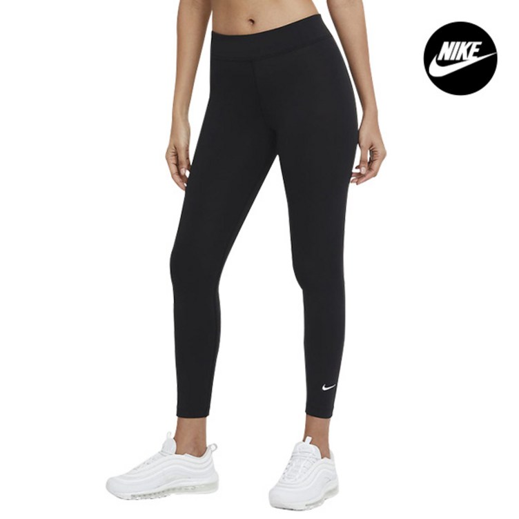 나이키 NSW 에센셜 78 미드라이즈 레깅스 블랙 여자 운동 요가 타이즈 CZ8532010