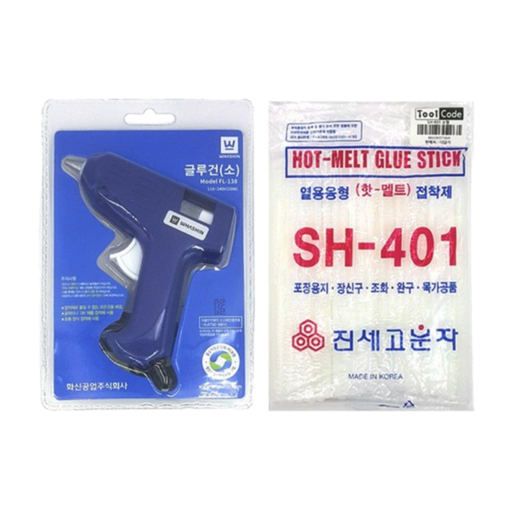 화신 글루건 소형 글루건심 80개 세트, 1세트