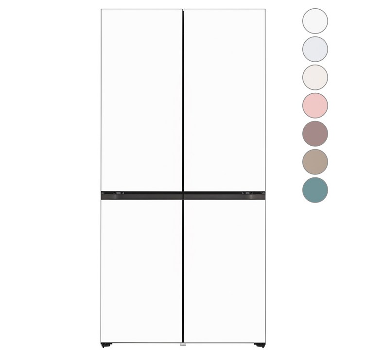 색상선택형 LG전자 디오스 오브제컬렉션 빌트인타입 베이직 4도어 냉장고 글라스 610L M623AAA042